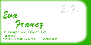 eva francz business card