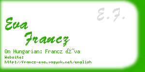 eva francz business card